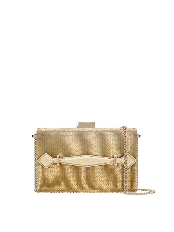 Bugle Bead Embroidered Alibi Minaudiere