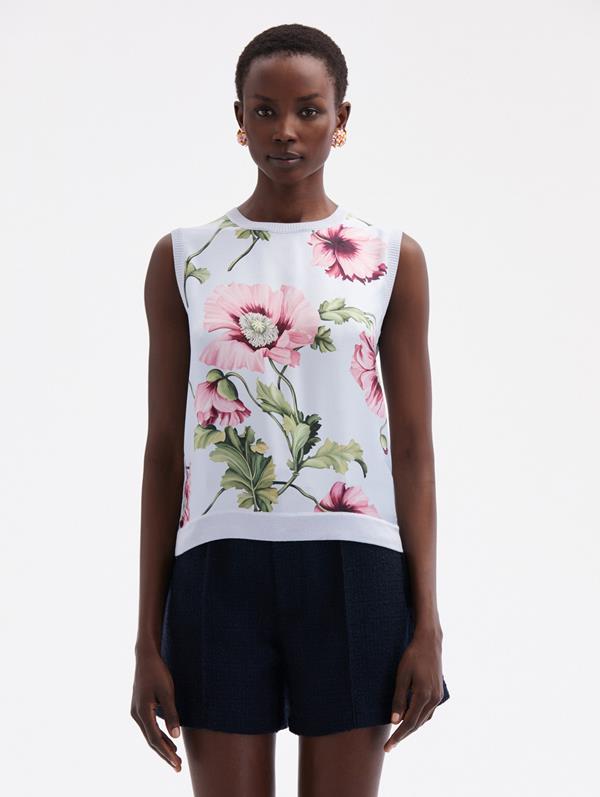 Poppy Printed Inset Tank