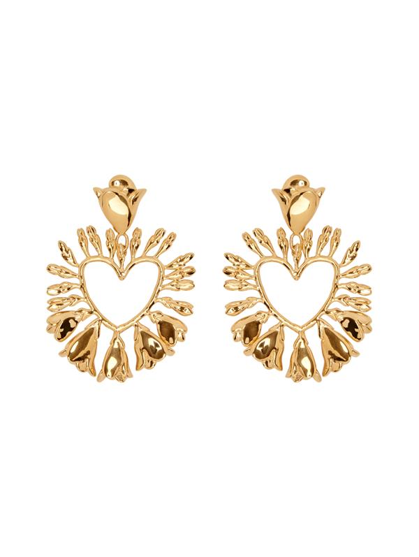 Wisteria Heart Earrings