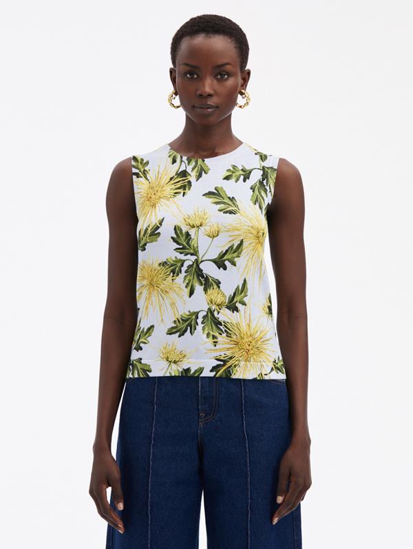 Chrysanthemum Printed Tank