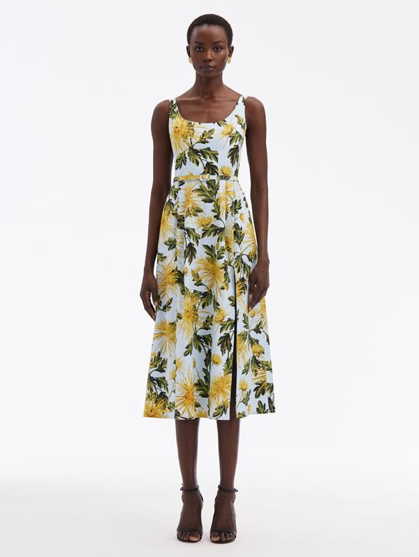 Chrysanthemum Cotton Poplin Tank Dress