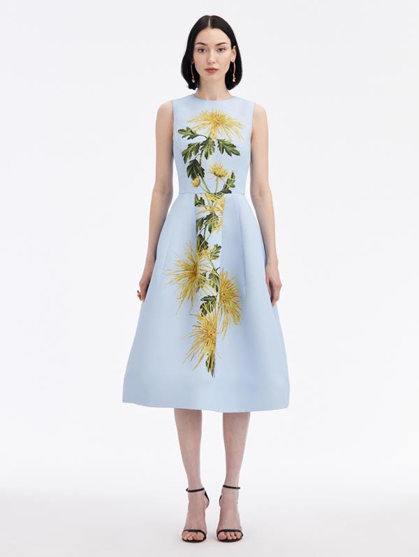 Chrysanthemum Stripe Cocktail Dress