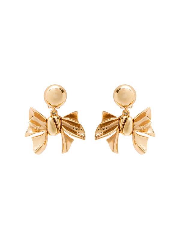 Bow Drop Clip-On Earrings