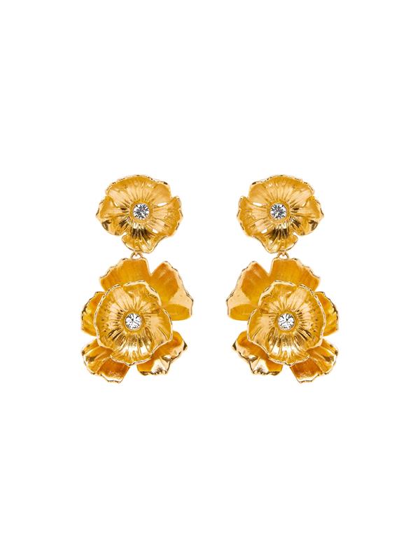 Double Dangling Flower Earrings