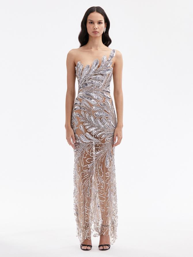 Fern Crystal Embroidered Gown