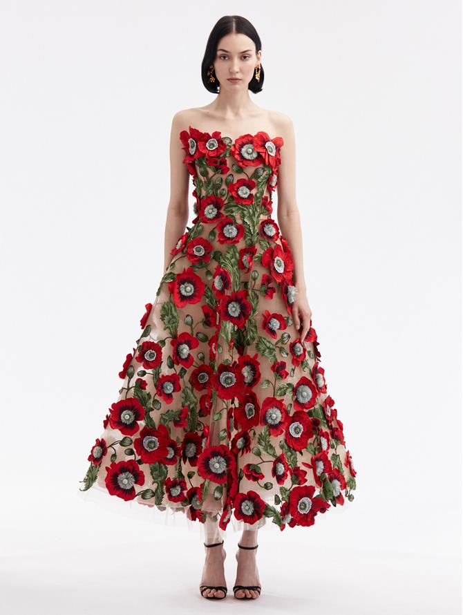 Poppy Threadwork Cocktail Dress