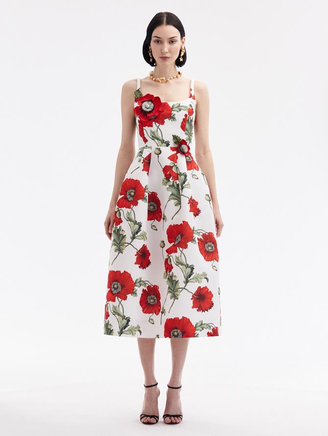 Poppy Embroidered Scoop Neck Dress