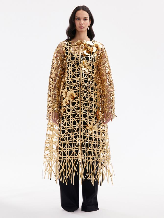 Lattice Embroidered Coat