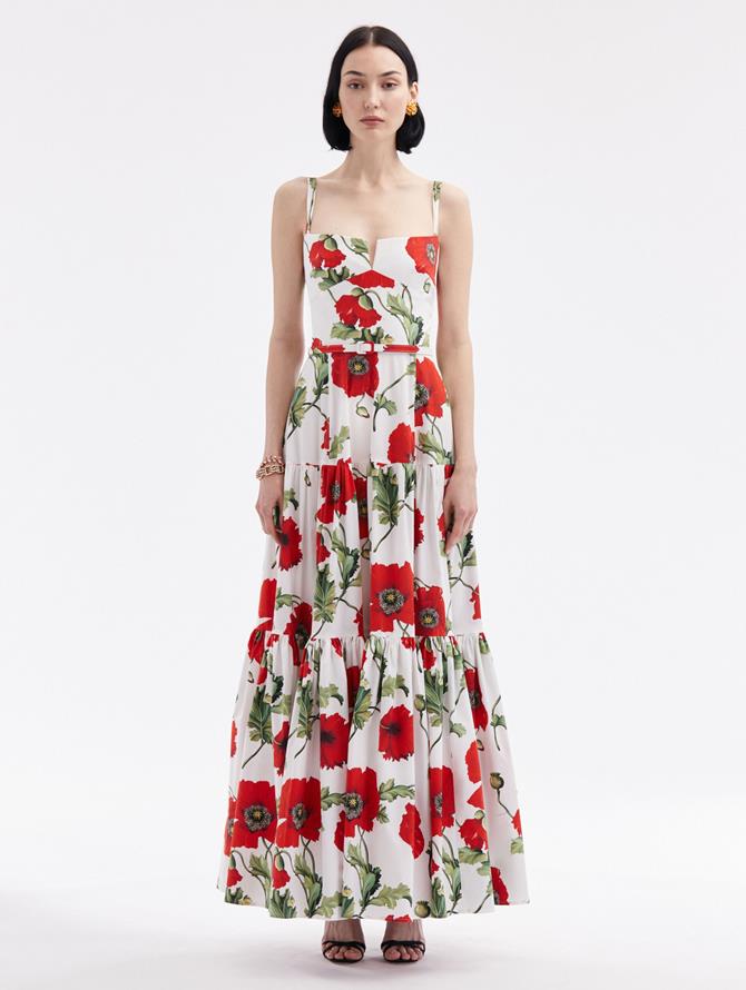 Poppy Cotton Poplin Tiered Maxi Dress