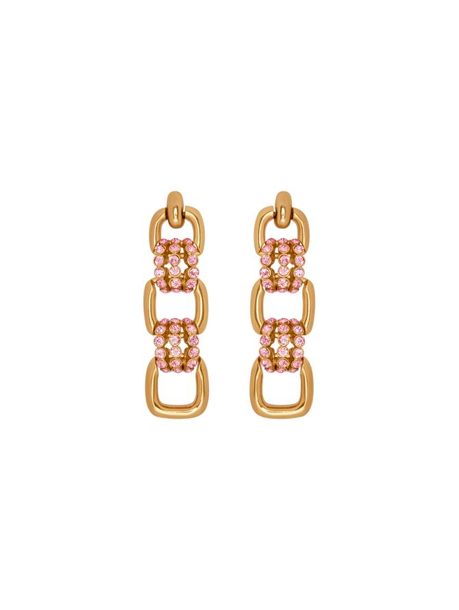 Pavé Link Drop Earrings