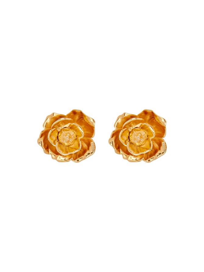 Gardenia Stud Clip-On Earrings