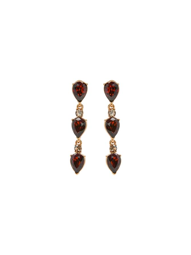 Triple Pear Drop Clip-On Earrings