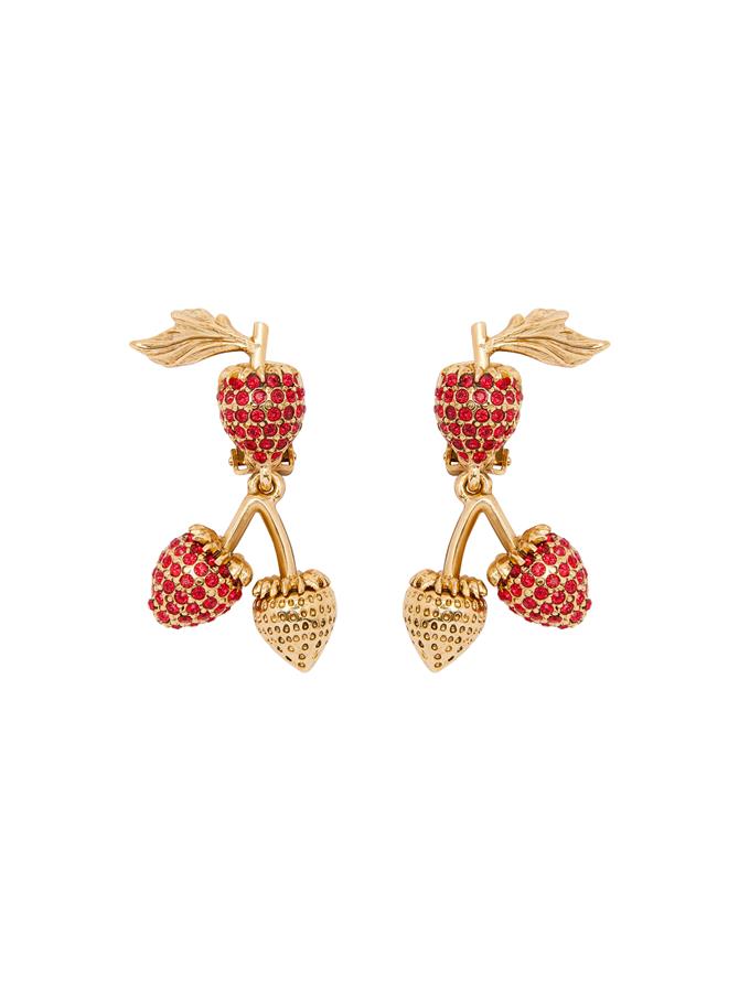 Berry Branch Clip-On Earrings