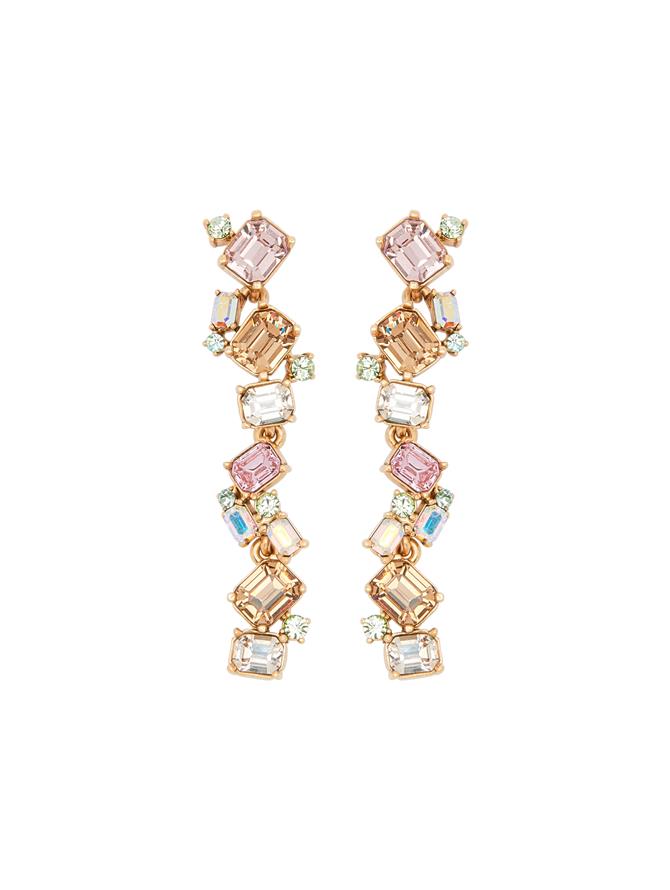 Scramble Crystal Strand Earrings