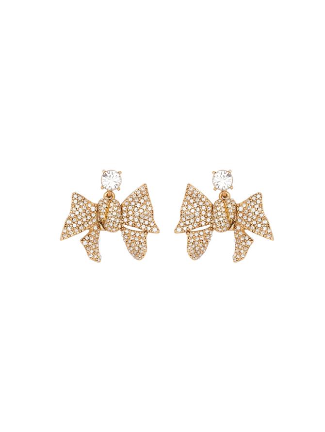 Crystal Pavé Bow Earrings