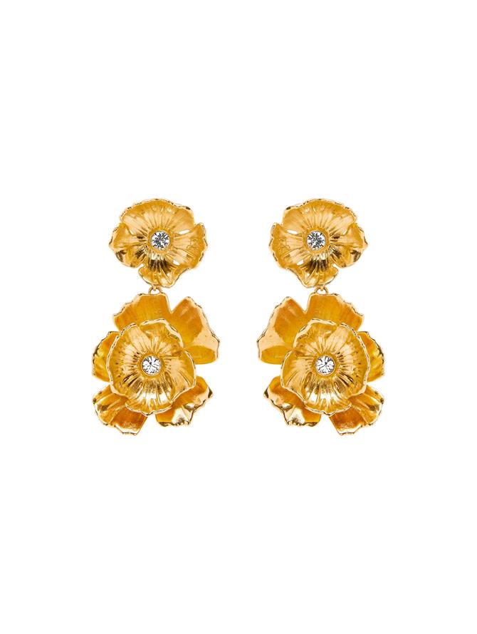 Double Dangling Flower Earrings