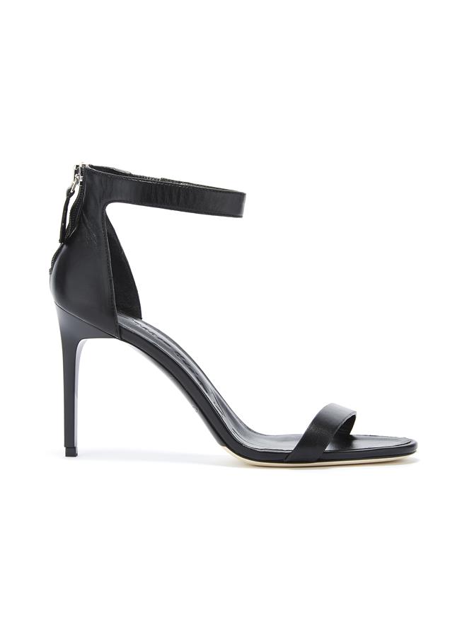 Black Leather Ange Sandals