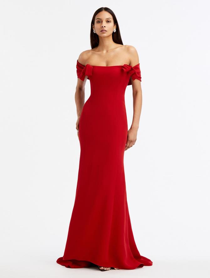 Cady Off Shoulder Peasante Gown