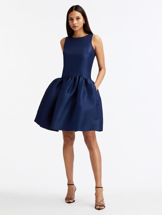 Silk Drop Waist Cocktail Dress