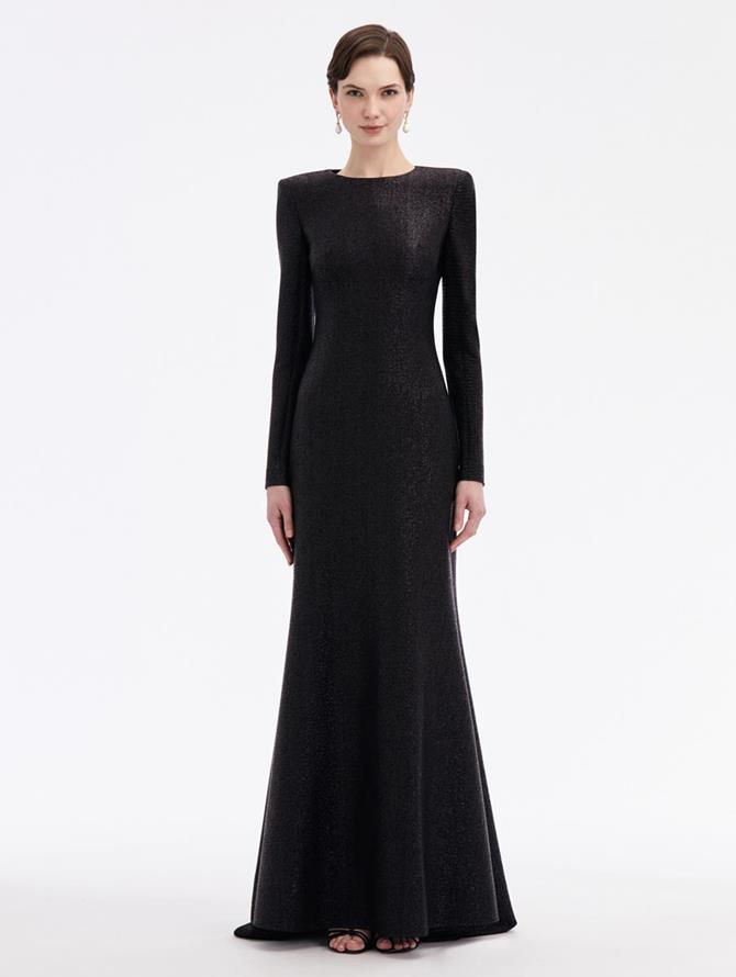 Lamé Column Gown